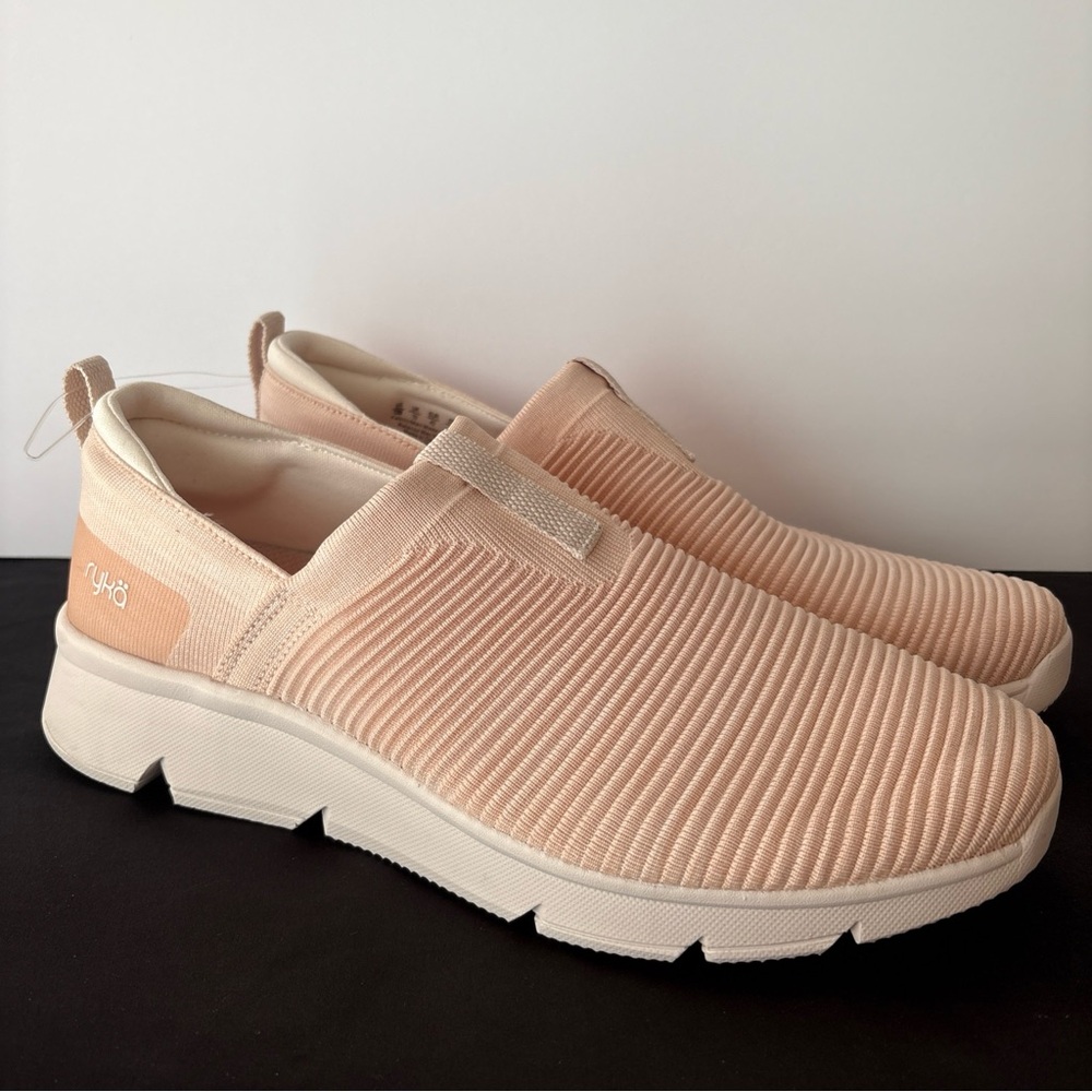 RYKA Women’s Sneakers Captivate Arch Support Light Pink Slip On Shoes Size 12